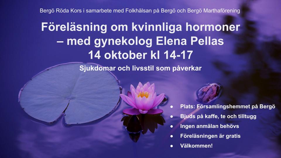 14 oktober kl 14-17 i församlingshemmet på Bergö.